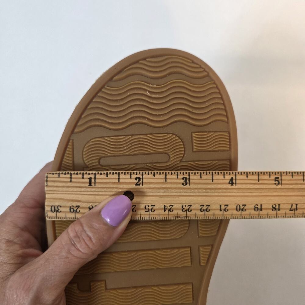 FitFlop F-Mode Womens Espadrille Sandals Sz 9 Deep Tan Leather Ankle Strap - Picture 11 of 16